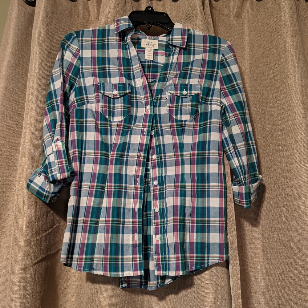 Plaid fitted shirt
